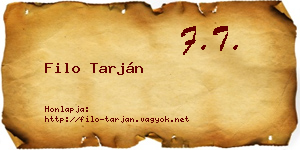 Filo Tarján névjegykártya